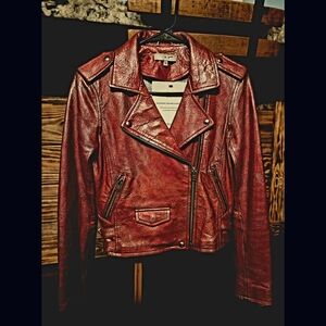IRO Red Leather Jacket
